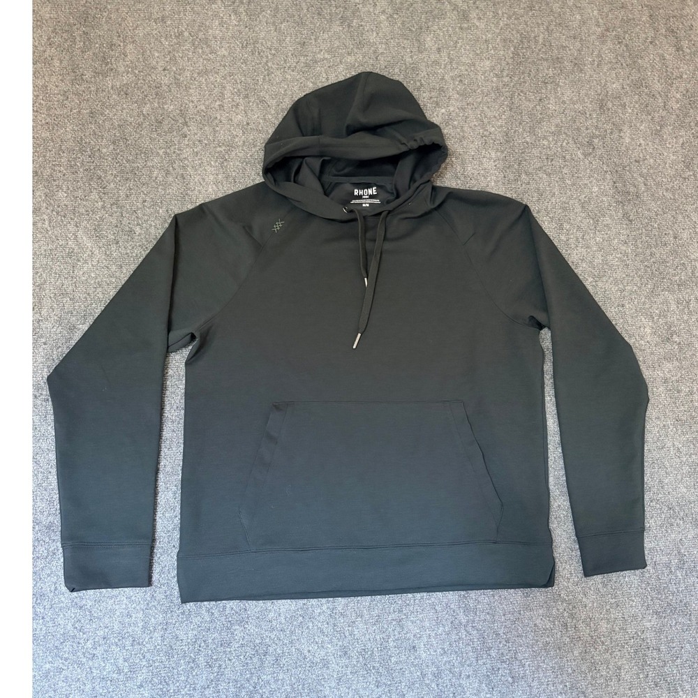 Rhone Mens Spar Hoodie Black Pullover Performance Sweatshirt Size Medium
